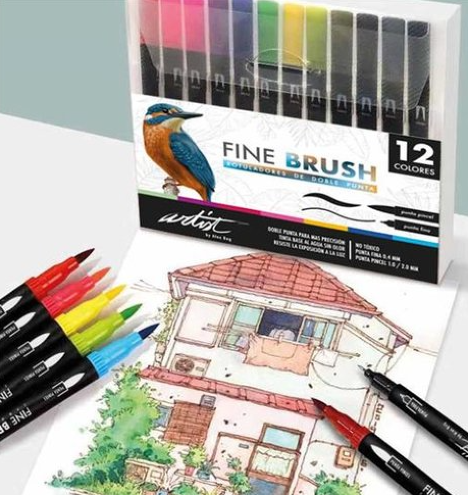 Retoladors Fine Brush Creative 12 uts