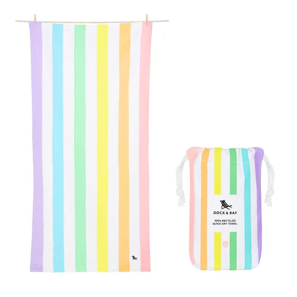 Toalla Playa Microfibra Dock & Bay XL Rainbow