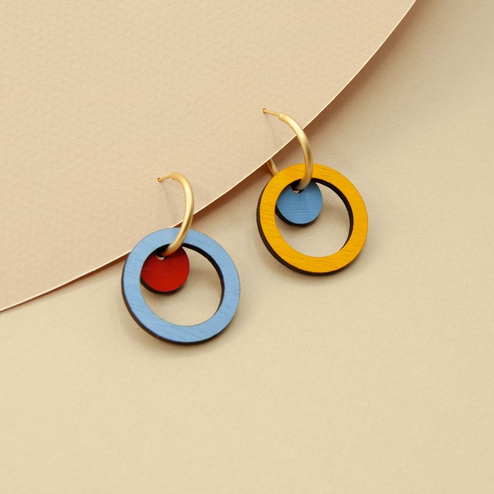 Pendientes Circles and Hoops Materia Rica