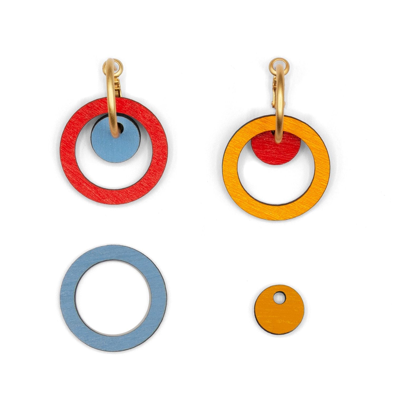 Pendientes Circles and Hoops Materia Rica