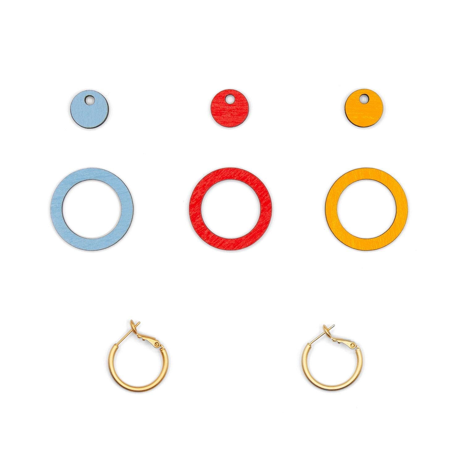 Pendientes Circles and Hoops Materia Rica