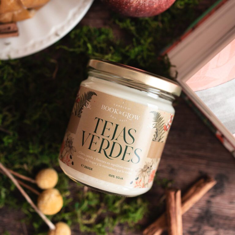 Vela Soja Book & Glow - Tejas Verdes