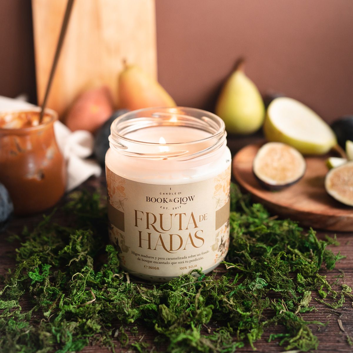 Vela Soja Book & Glow - Fruta de Hadas
