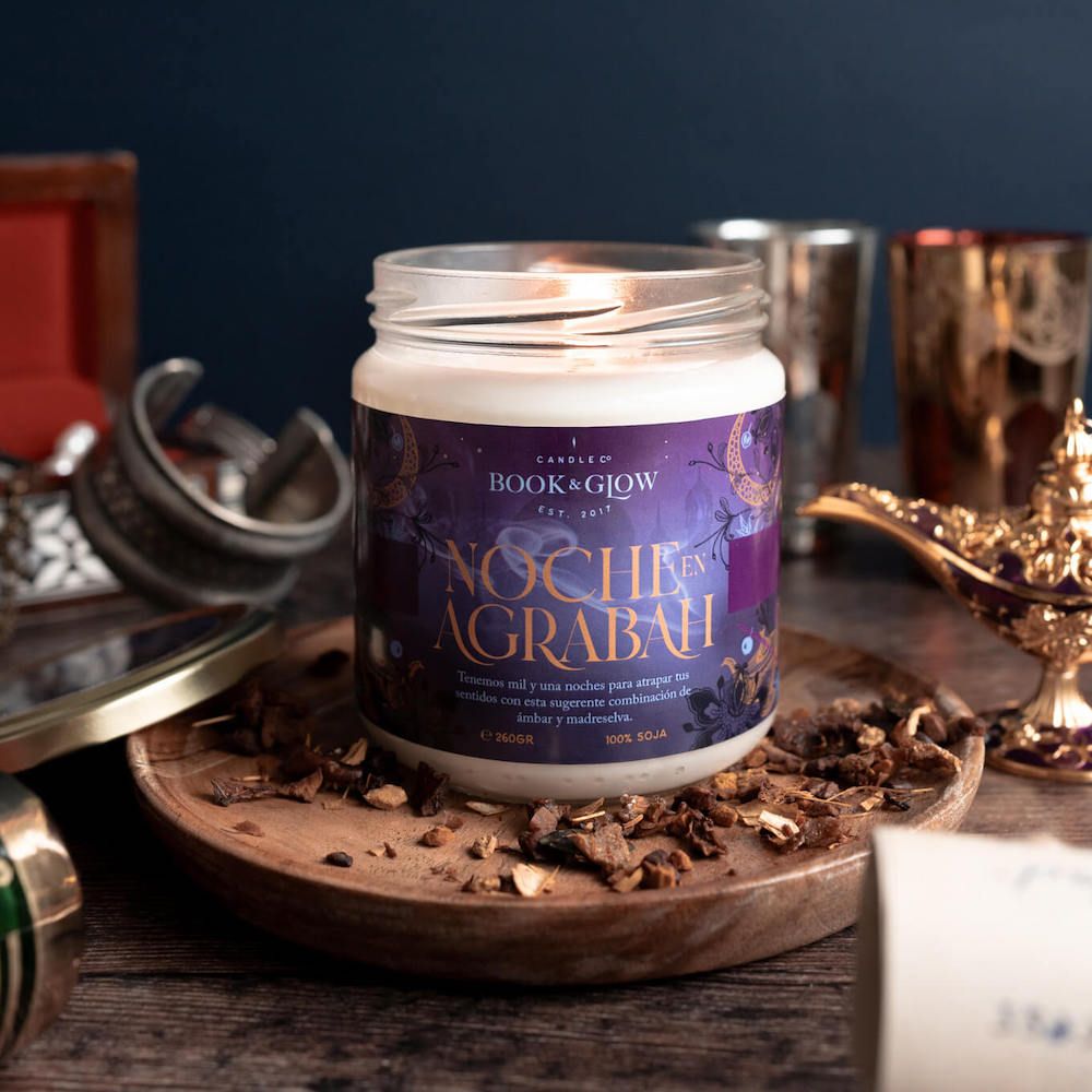 Vela Soja Book & Glow - Noche en Agrabah (Ed. Limitada)
