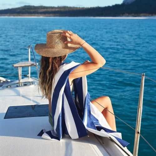 Toalla Playa Microfibra Dock & Bay XL Azul Navy