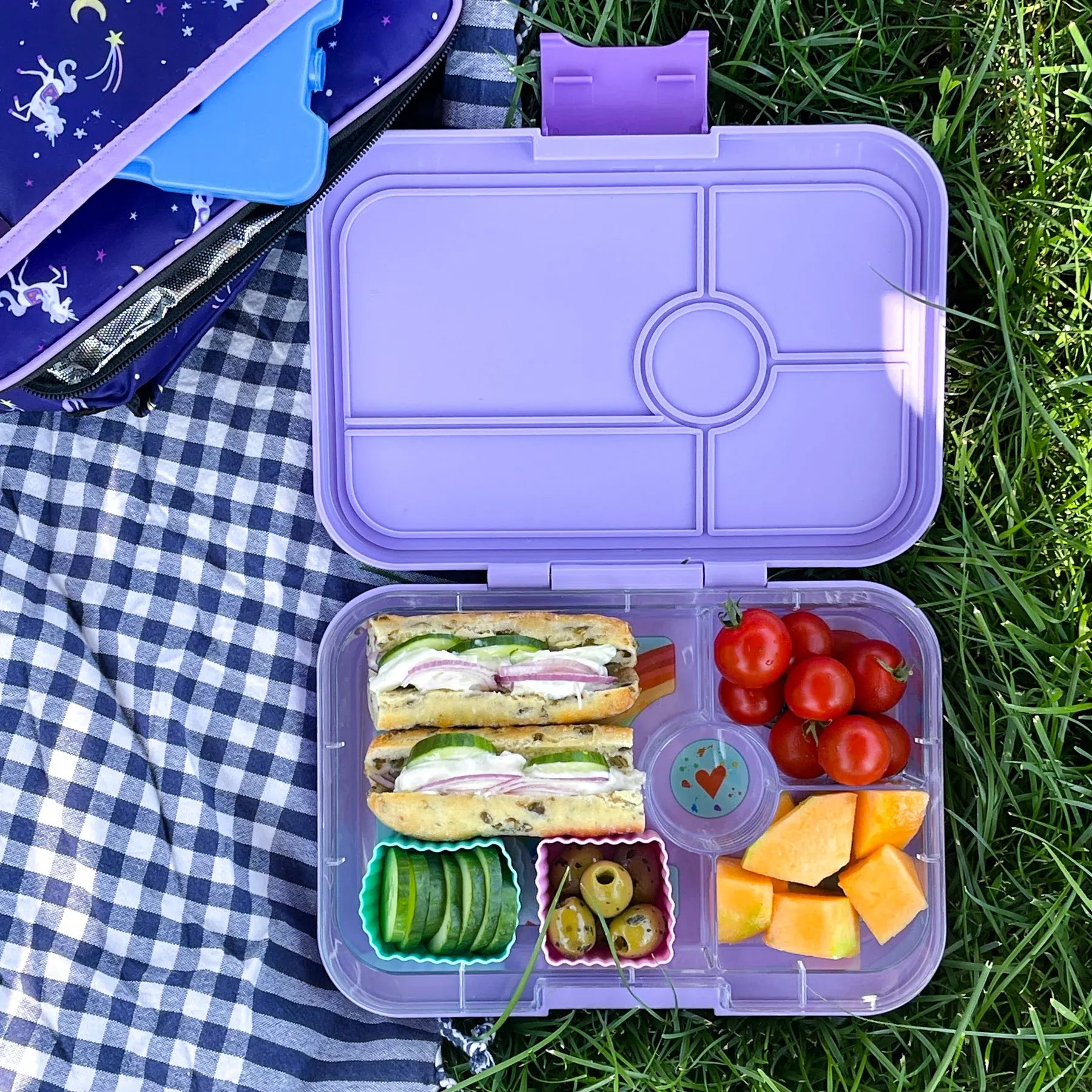 YUMBOX Tapas 4 Compartimentos - Rainbow Seville Purple