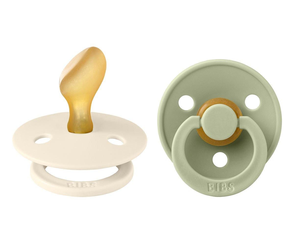 2 Chupetes BIBS Anatómica Ivory/sage