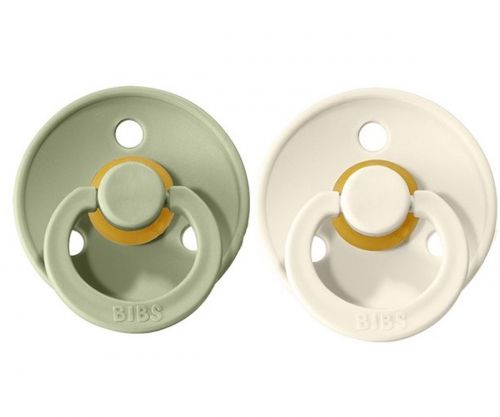 2 Chupetes BIBS Ivory/Sage 6-18 meses
