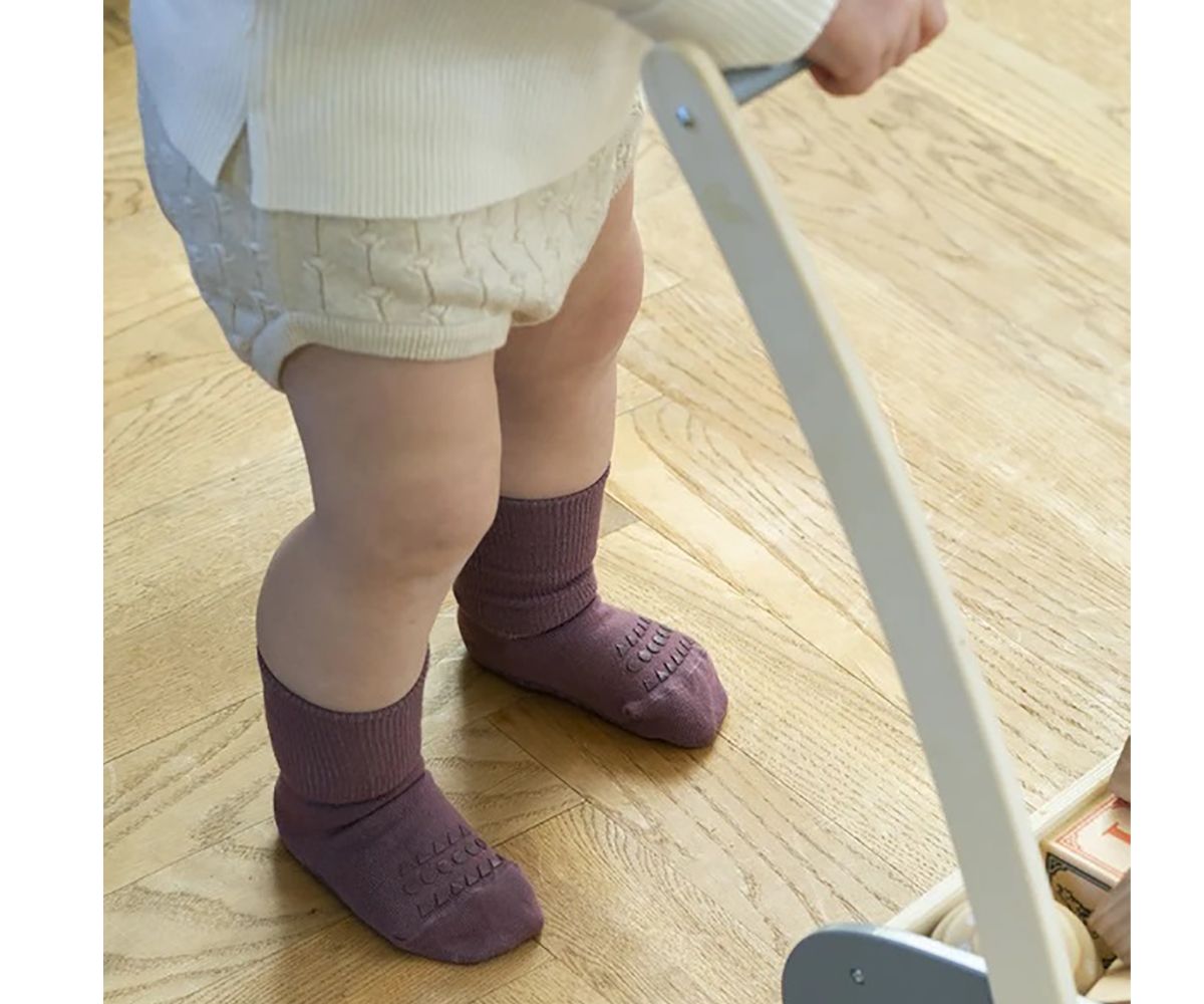 Calcetines Suela Antideslizante Bambú Misty Plum