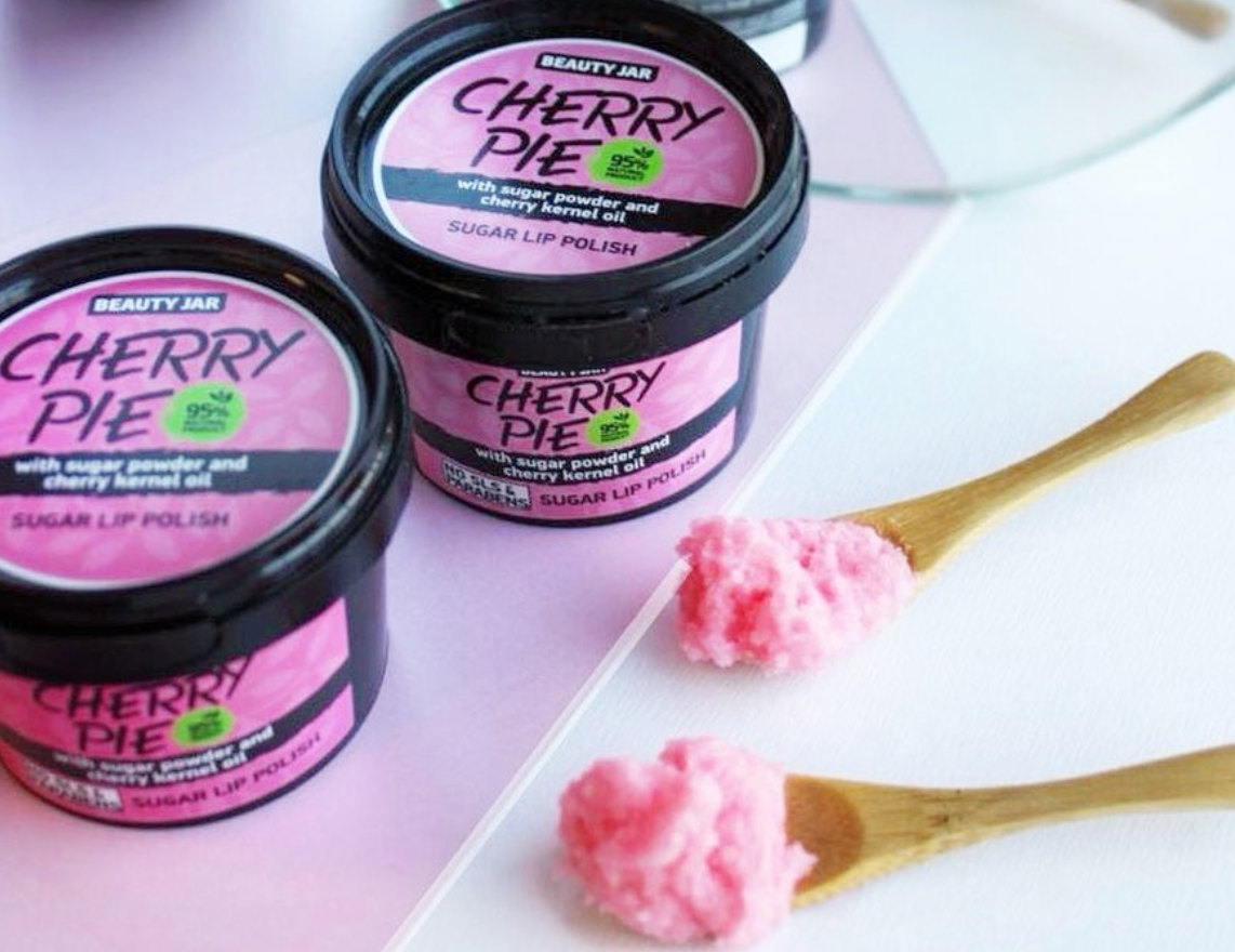 Exfoliante de Labios Polvo de Azúcar y Cereza