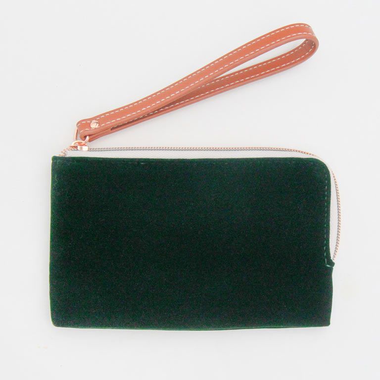 Monedero Terciopelo Verde