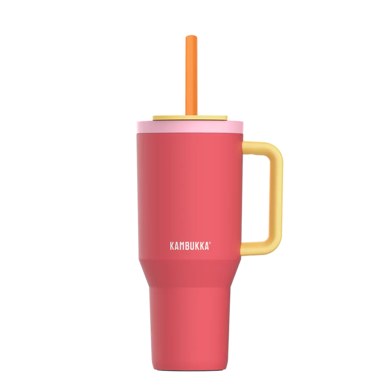 Botella Térmica Pajita 950ml PINK PAPAYA Kambukka