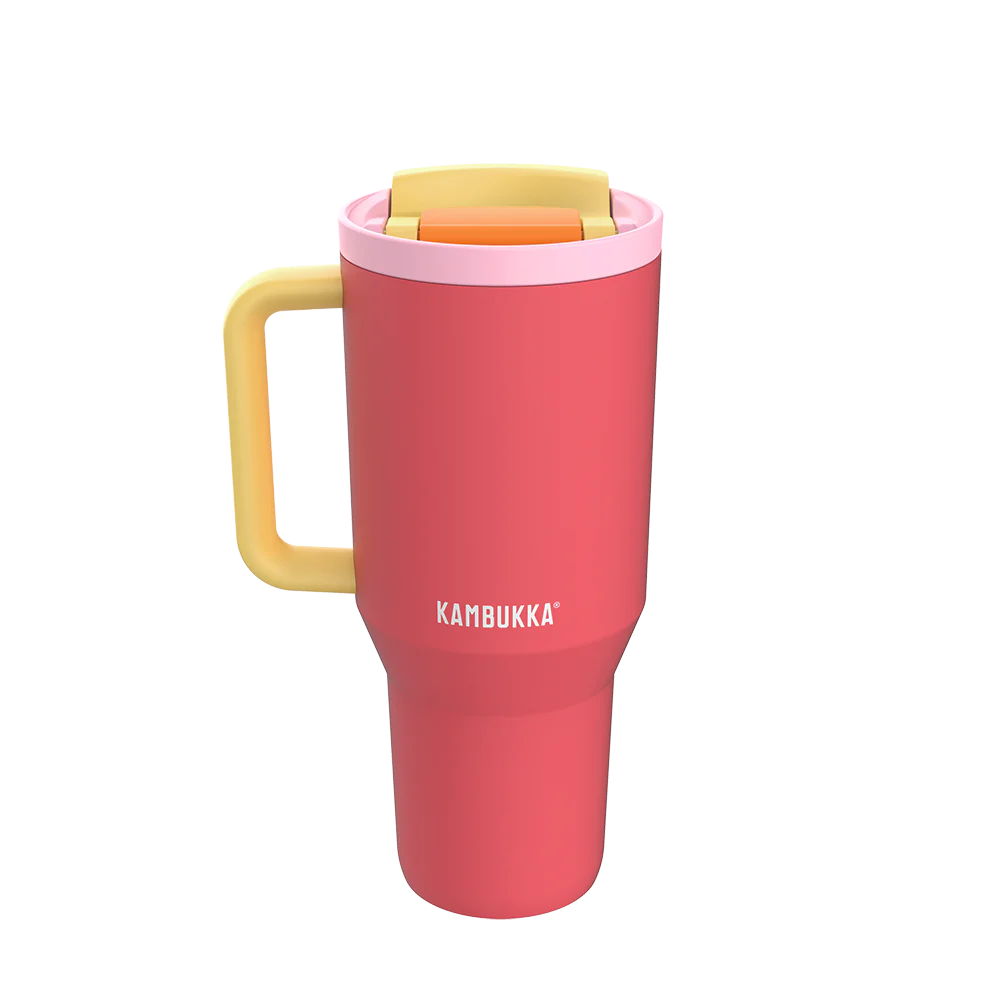 Botella Térmica Pajita 950ml PINK PAPAYA Kambukka