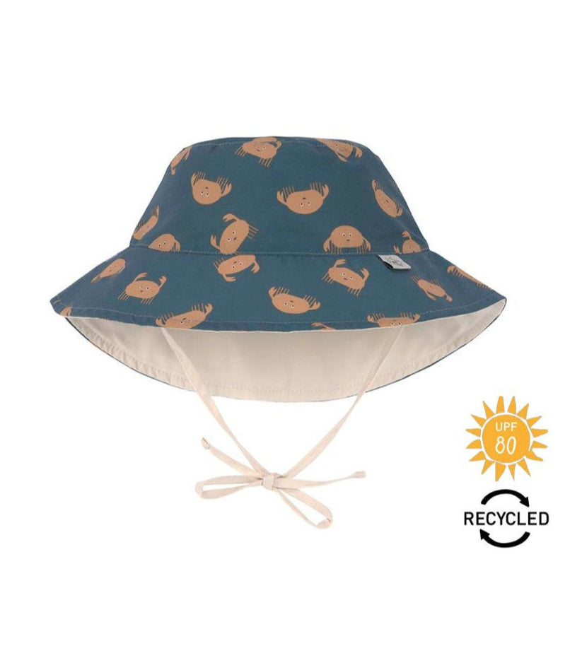 Gorro Playa Reversible Crabs Blue