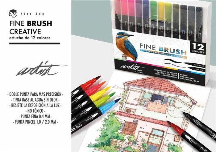 Rotuladores Fine Brush Creative 12 uds