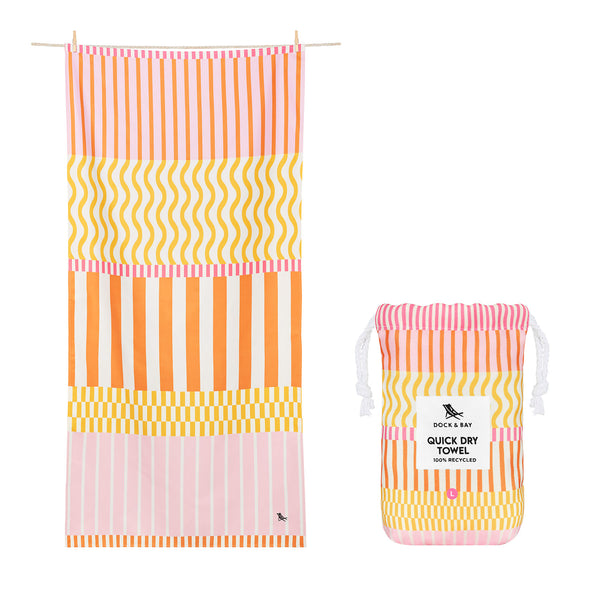 Toalla Playa Microfibra Dock &amp; Bay L - Lemonade Waves