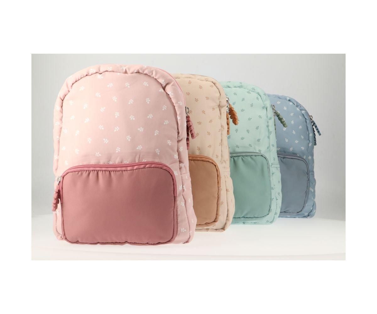 Mochila Infantil Acolchada Leaves Sage