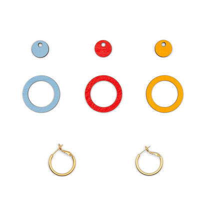 Pendientes Circles and Hoops Materia Rica