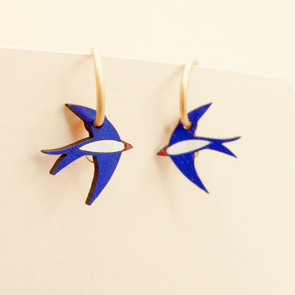 Pendientes Navy Blue Swallow Materia Rica