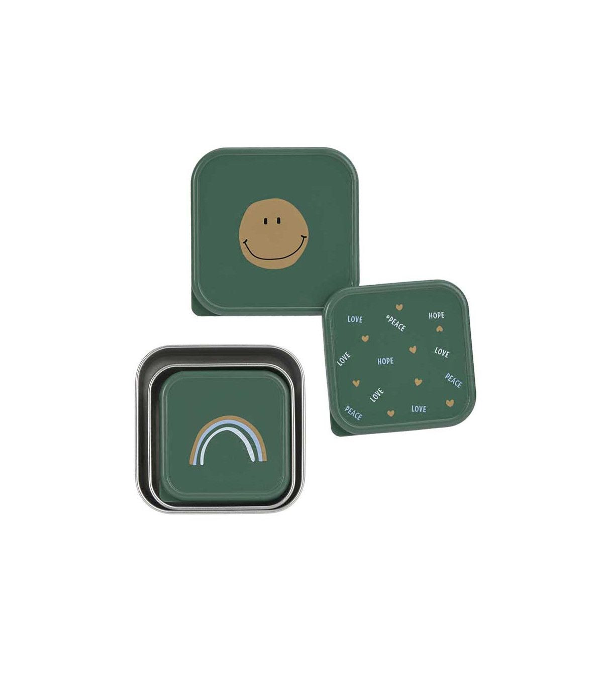 Set 3 tuppers acero inoxidable Smile