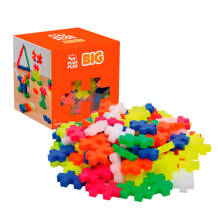 Cubo BIG Puzzle Construcciones Plus Plus 100 piezas Neon