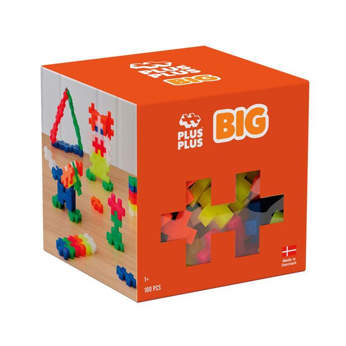 Cubo BIG Puzzle Construcciones Plus Plus 100 piezas Neon