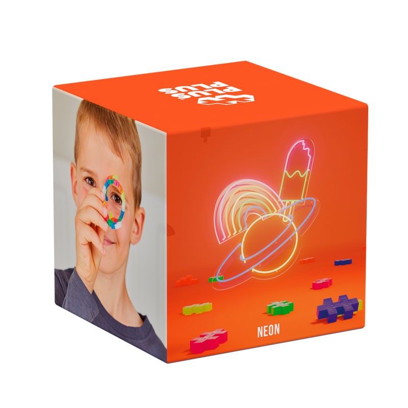 Cubo Puzzle Construcciones Plus Plus 600 piezas Neon