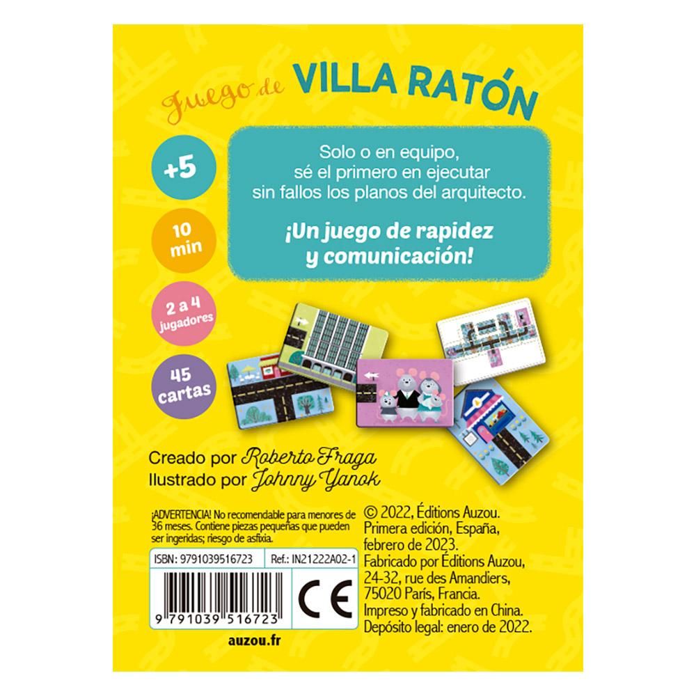 Juego de Cartas Villa Ratones Auzou