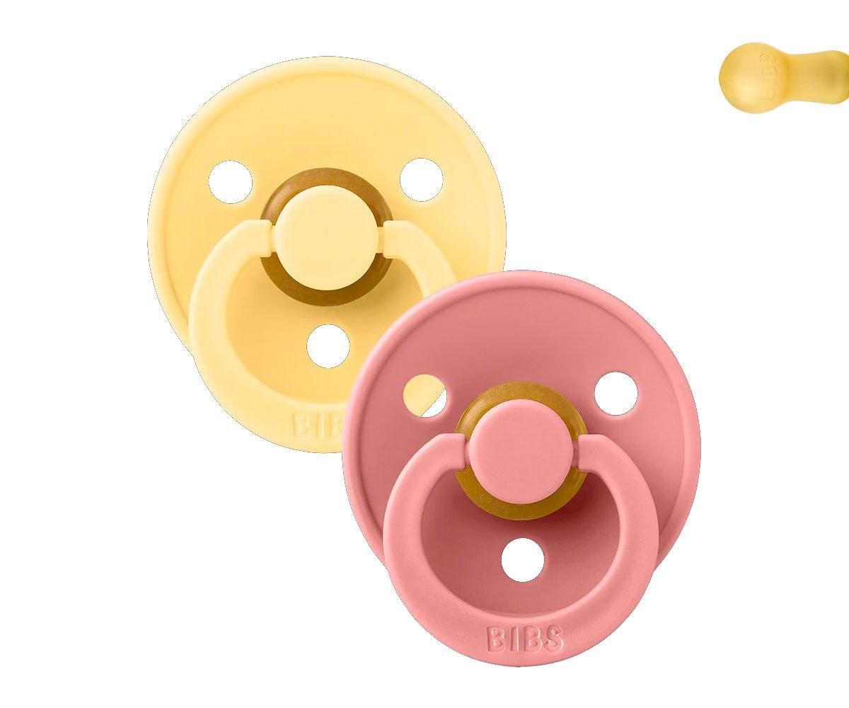 2 Chupetes BIBS Pale Butter/Dusty Pink