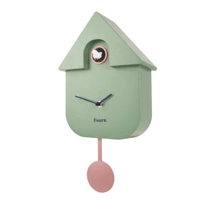 Reloj Cuco Casita Menta Fisura