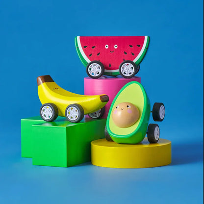 Coches Retráctiles Frutas Kidoki