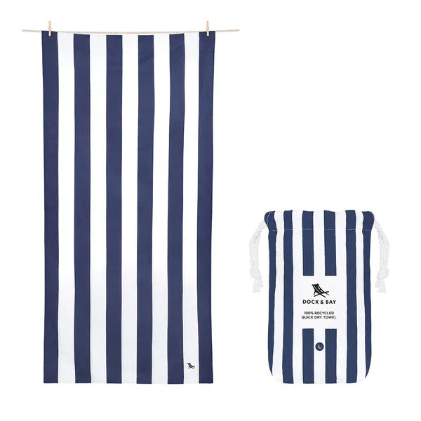 Toalla Playa Microfibra Dock &amp; Bay L Cabana Navy