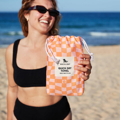 Tovallola Platja Microfibra Dock &amp;amp; Bay Check Orange