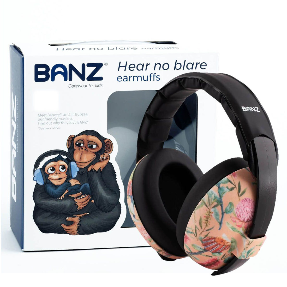 Cascos Antirruidos Bebé Banz 3-24 meses Flores Waratah