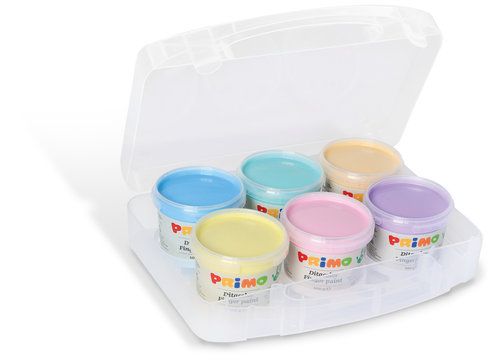 Maletín Pintura Dedos 100ml 6 colores Pastel Primo