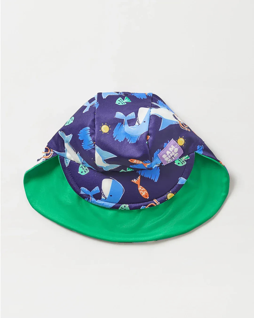 Gorro Baño Reversible Bambino Mio - Tiburones y Ballenas