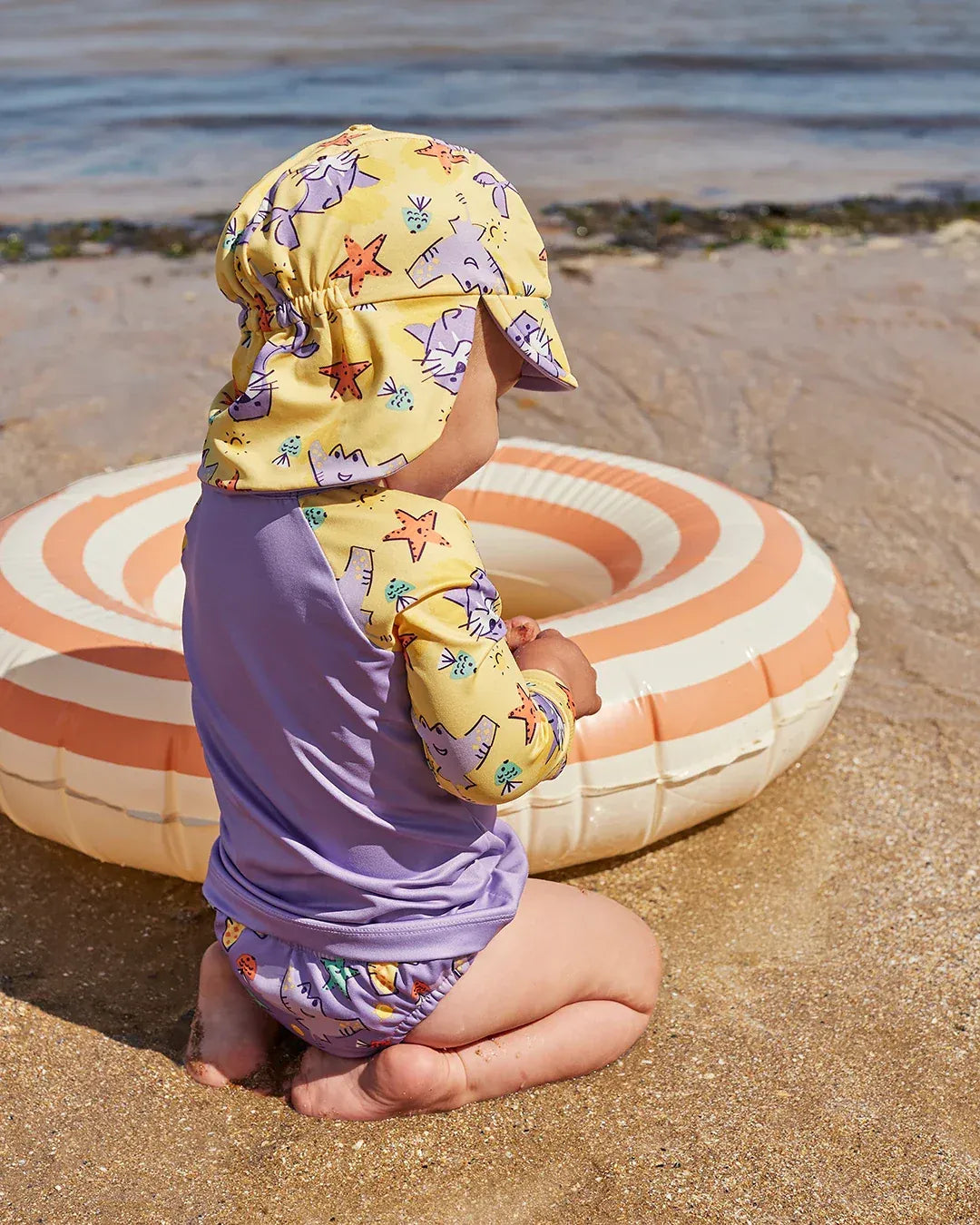 Gorro Baño Reversible Bambino Mio - Tiburones y Ballenas