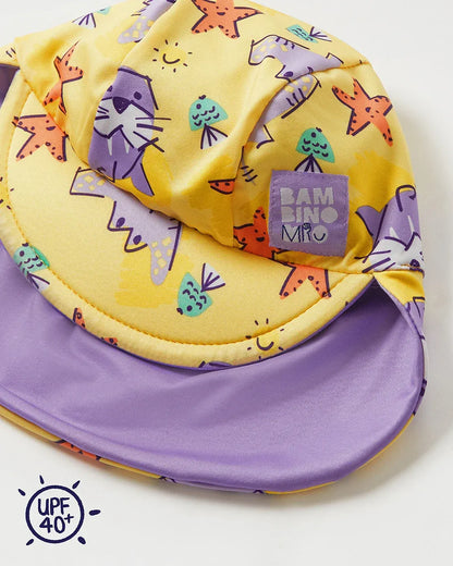 Gorro Baño Reversible Bambino Mio - Manta Rayas y Focas