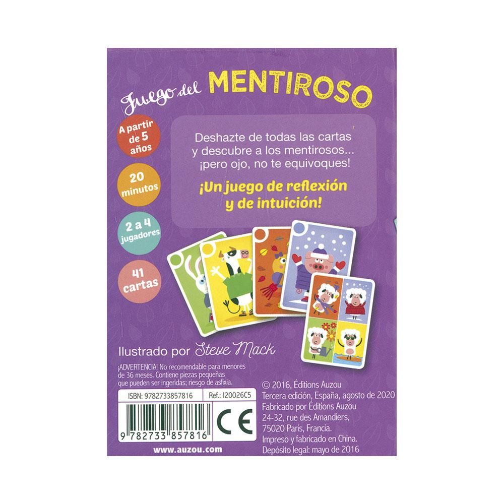 Juego Cartas Mentiroso Auzou