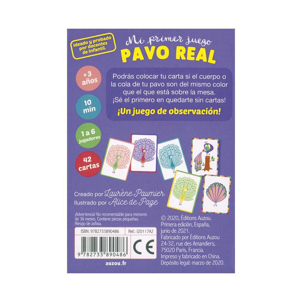 Juego Cartas Pavo Real Auzou