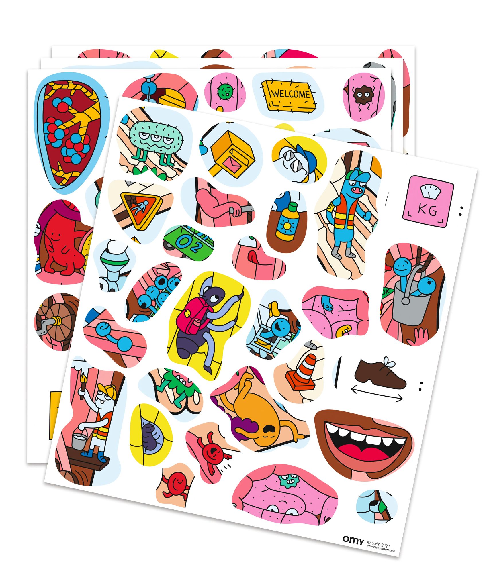 Poster XL Stickers Cuerpo Humano OMY