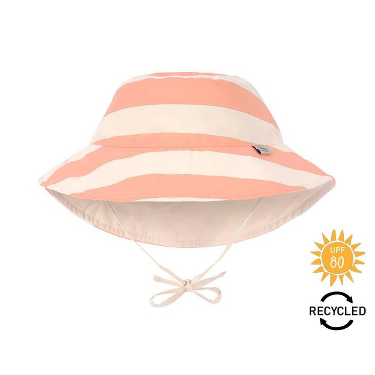 Gorro Playa Reversible Stripes Milky Peach