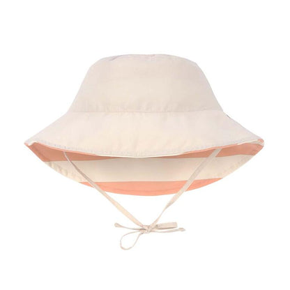 Gorro Playa Reversible Stripes Milky Peach