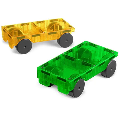 Set 2 bases coches construcciones magnéticas Magna Tiles