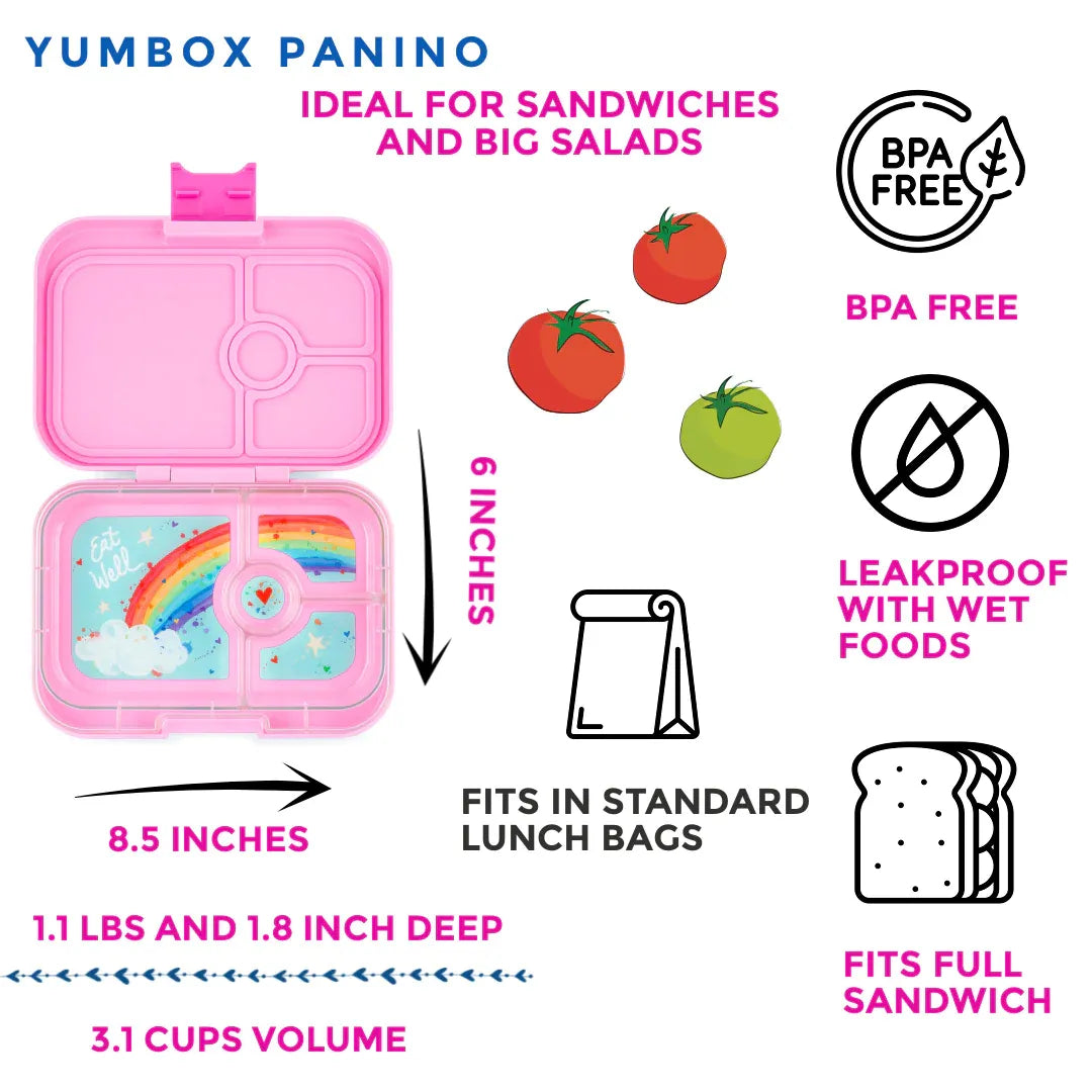 YUMBOX Panino 4 Compartimentos -  Rainbow Coco Pink