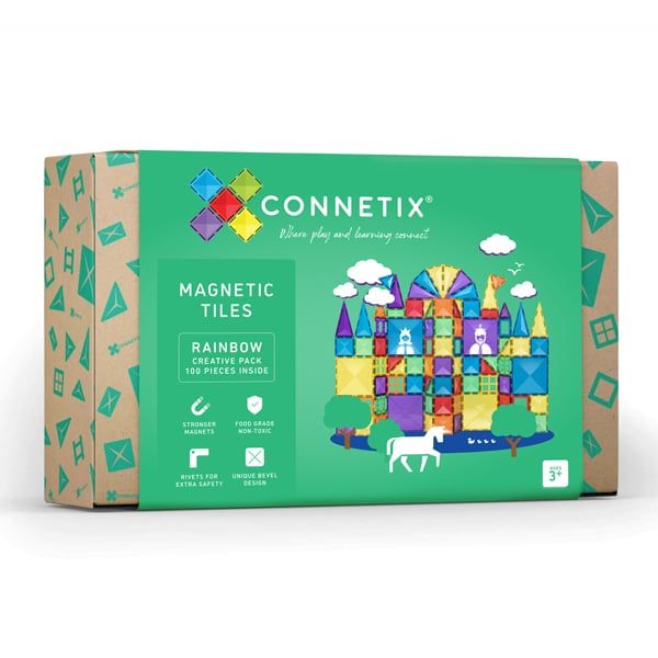 Construcciones Magnéticas Rainbow 102 piezas - Connetix Tiles