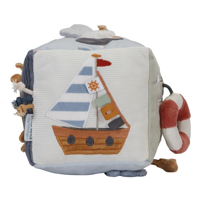 Cubo Blandito Texturas Sensorial Sailors Bay Little Dutch