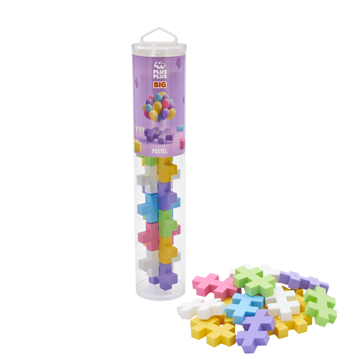 Puzzle Construcciones Plus Plus BIG 15 uds Pastel