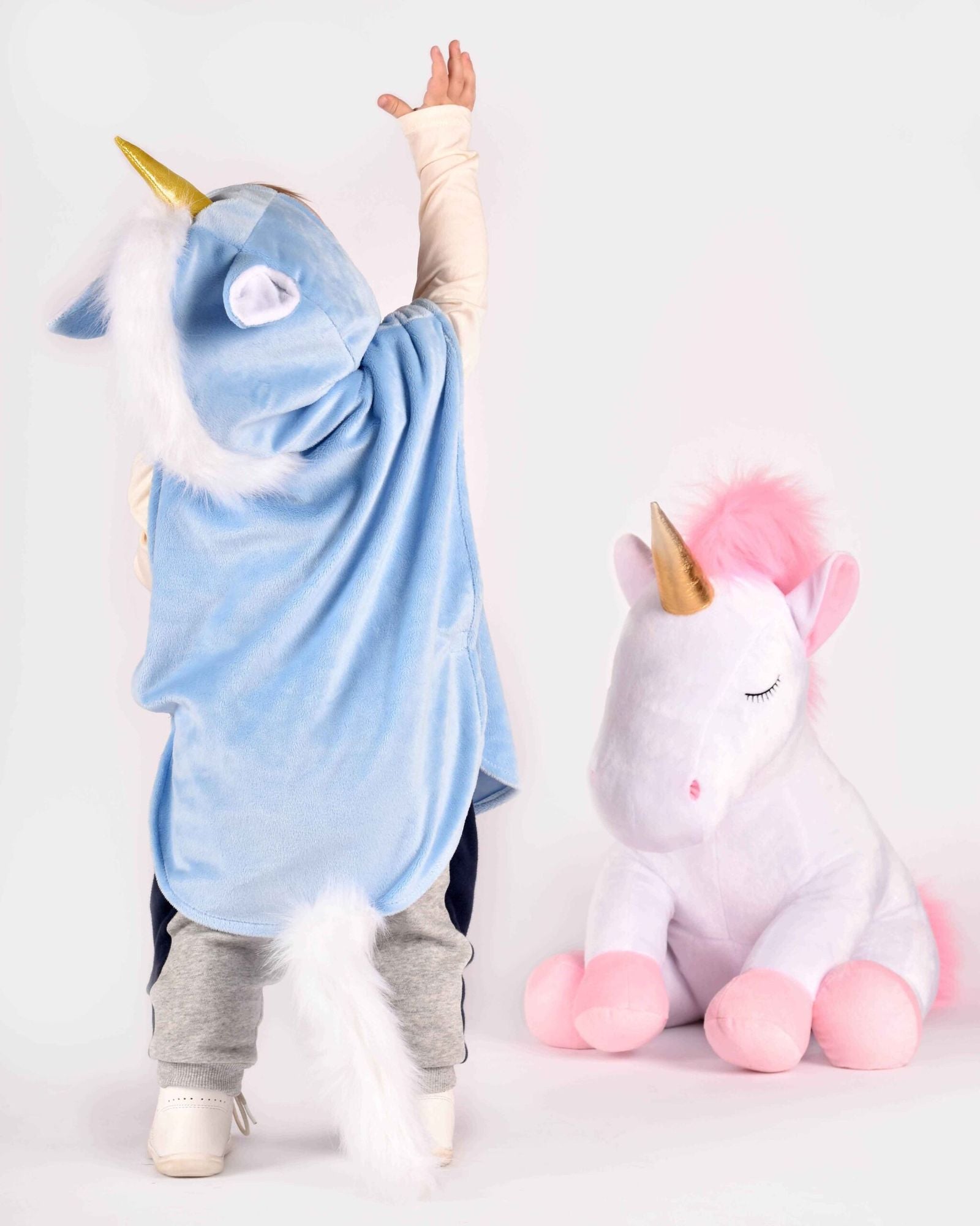 Capa Disfraz Unicornio Azul (1-4 años)