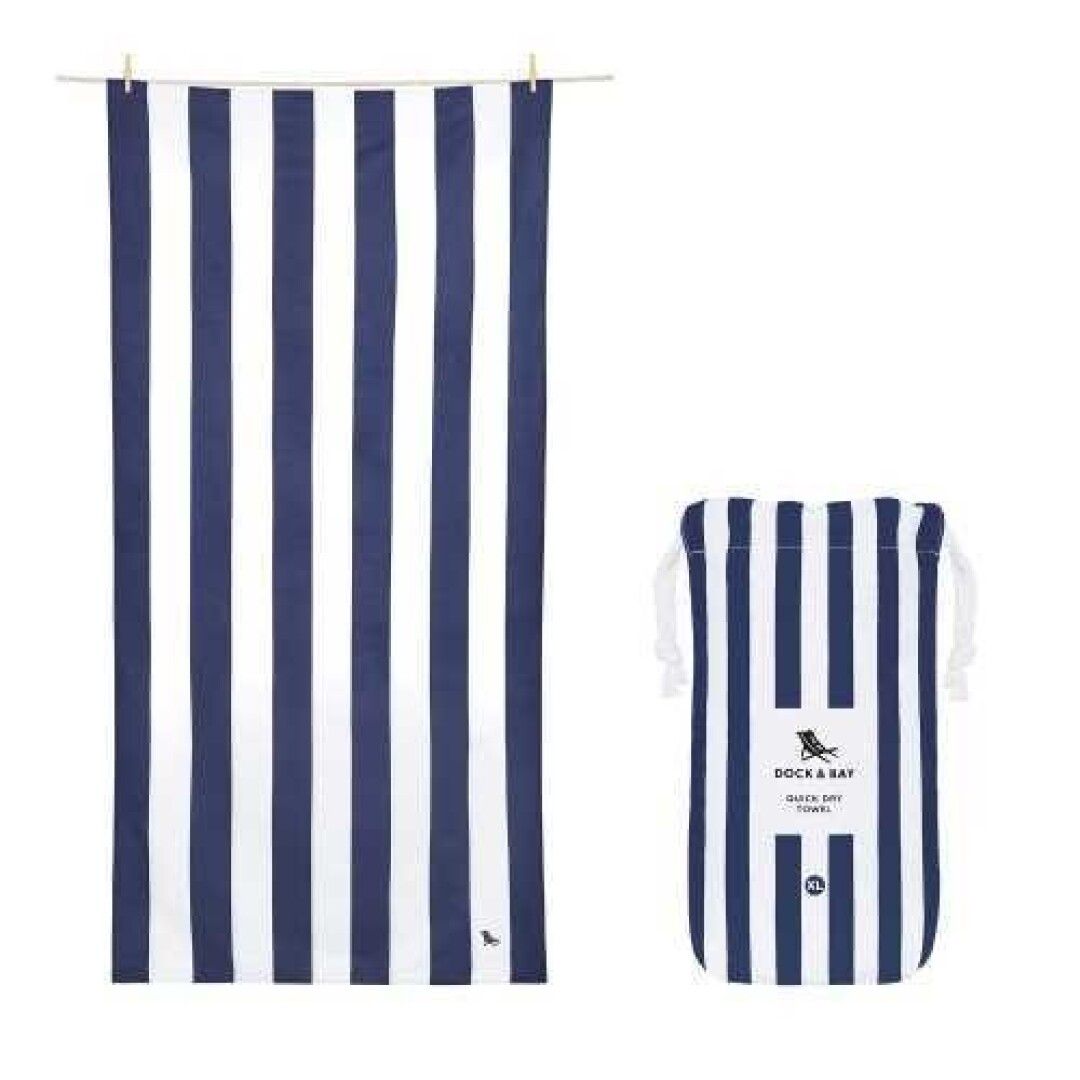 Toalla Playa Microfibra Dock &amp;amp; Bay XL Azul Navy